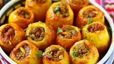 طريقة عمل بطاطس محشية باللحمة المفرومة