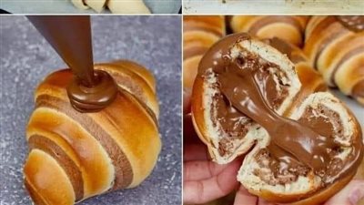 طريقة عمل الكروسان بحشو النوتيلا أو الشوكولاتة