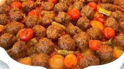 طريقة عمل بطاطس بكرات اللحم