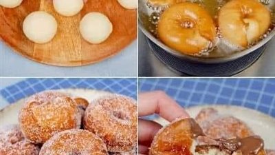 طريقة عمل دونات مقلية بالشيكولاتة 