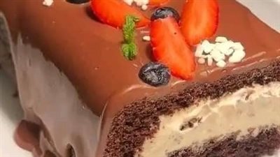 طريقة عمل كيكة الآيس كريم
