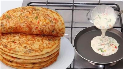 طريقة فطائر الخمس دقائق على الطاسة (المقلاة) مناسبة للفطور